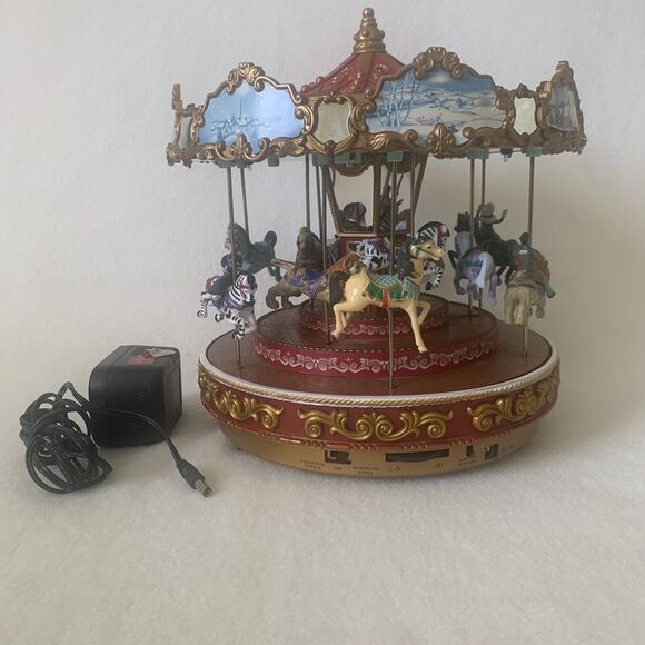 Mr. Christmas 2014 Triple Deck Carousel Works Holiday and Year-Round Songs Works - Picture 1 of 12